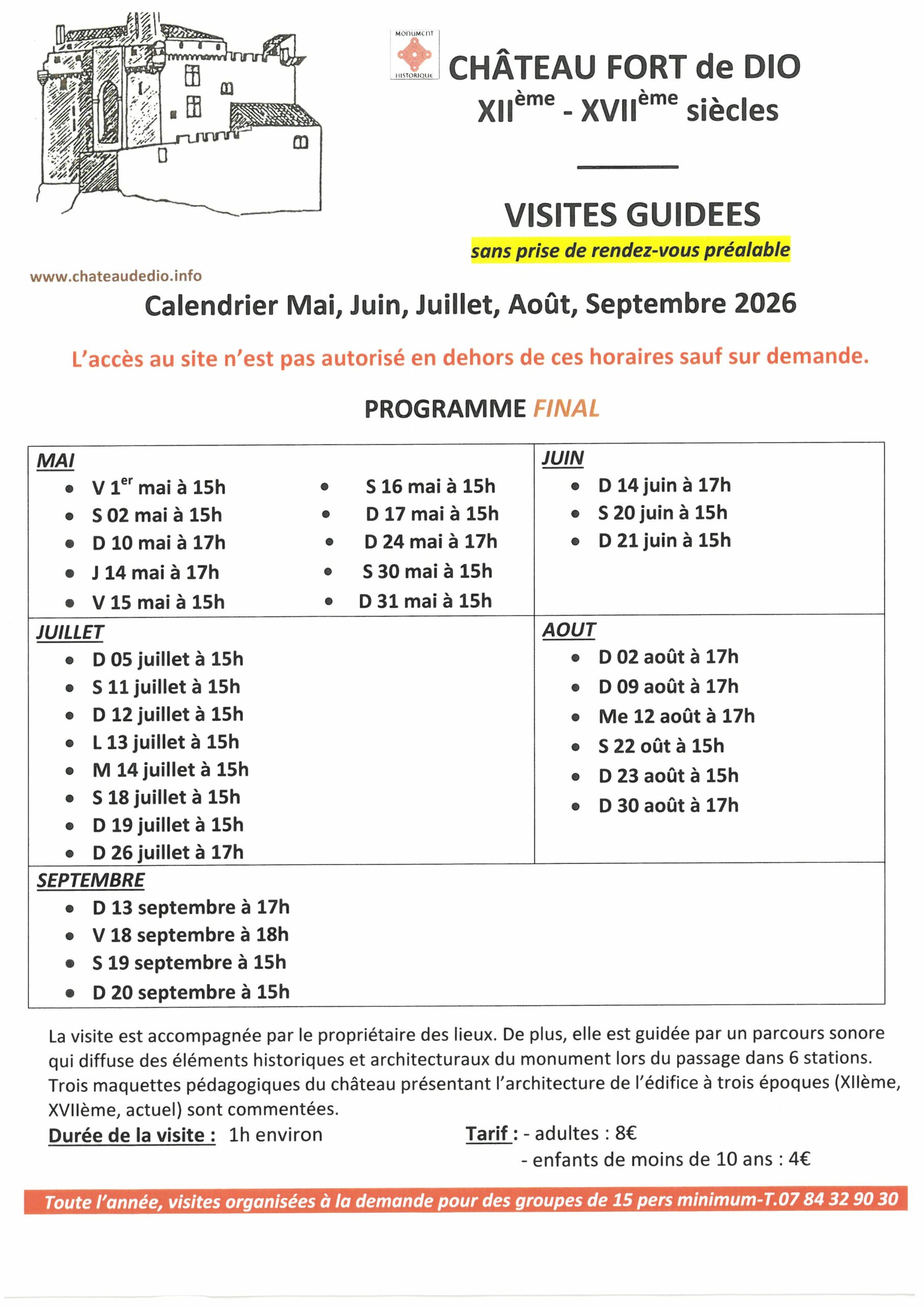 You are currently viewing Visites château de Dio
